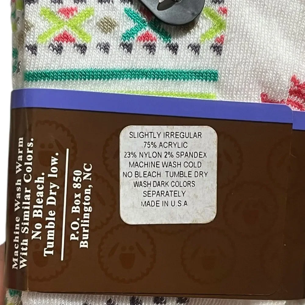 Wise Blend Multicolor‎ Boot Socks, Size M, NWT
